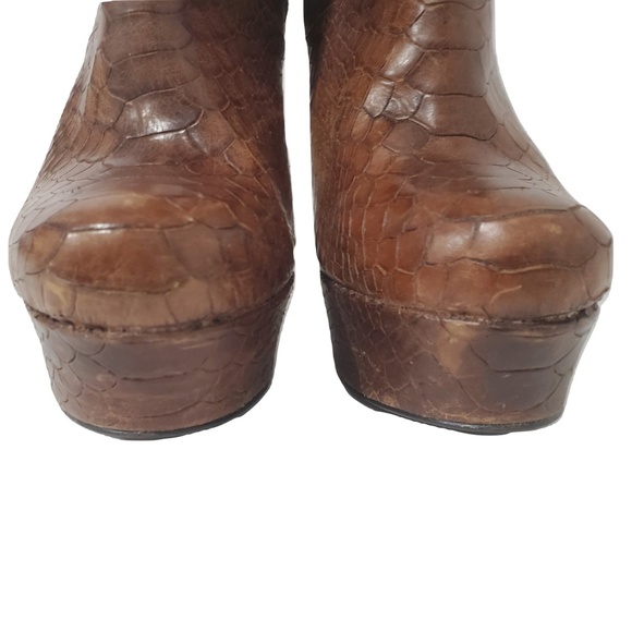Jessica Simpson Fram Brown Snake Skin Boots - Picture 4 of 8